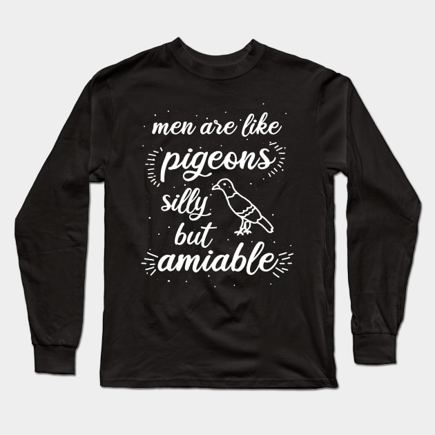 Men pigeon saying breeder carrier pigeon lover Long Sleeve T-Shirt by FindYourFavouriteDesign